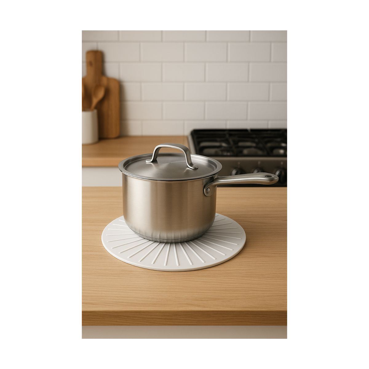 GENERICO - Soporte Almohadilla Redonda De Silicona Para Ollas Calientes
