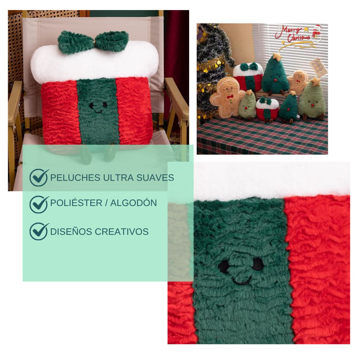 GENERICO - Peluches Muñecos De Figuras Decoración Navideña 45cm