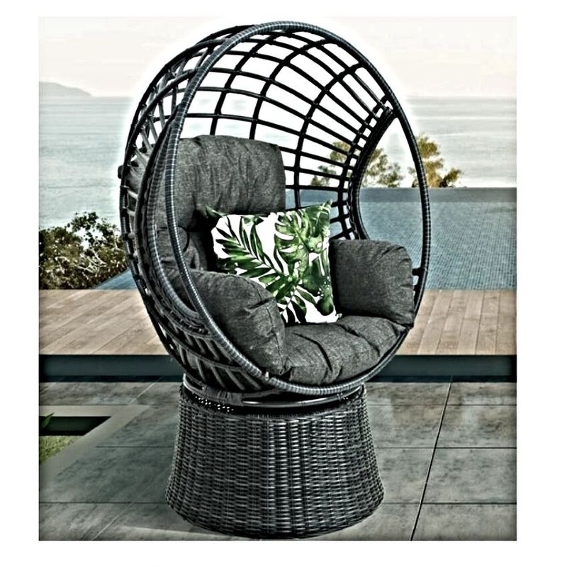  - Sillón de terraza huevo giratorio
