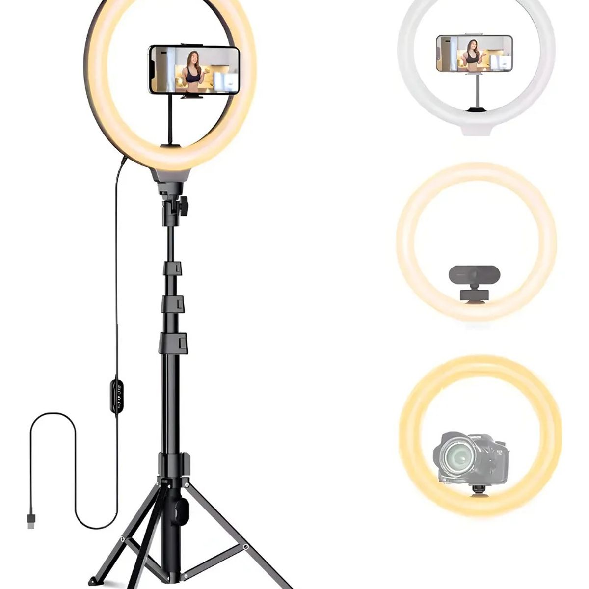 GENERICO - Aro De Luz Led 30 Cm + Adaptador Celular + Tripode