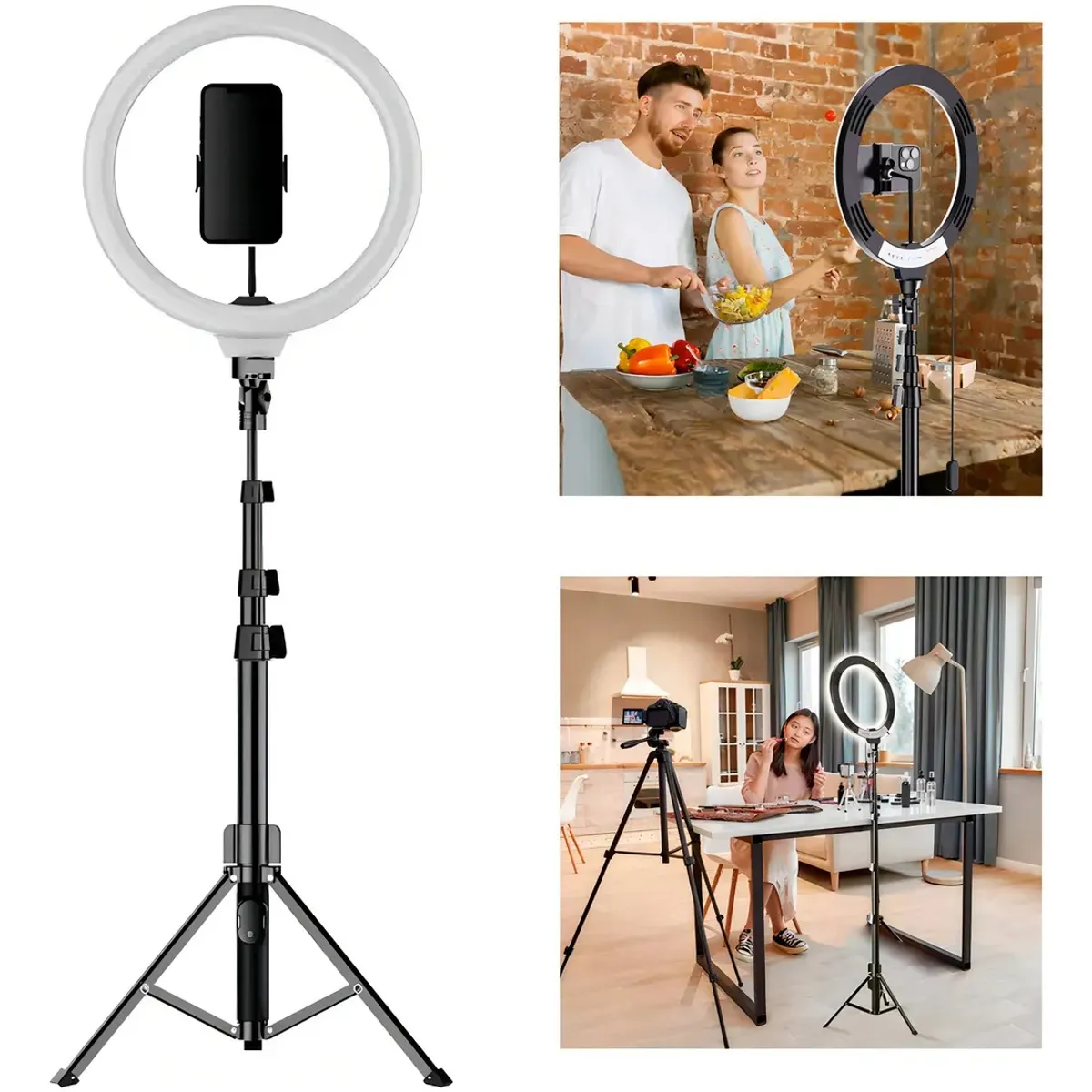 GENERICO - Aro De Luz Led 30 Cm + Adaptador Celular + Tripode