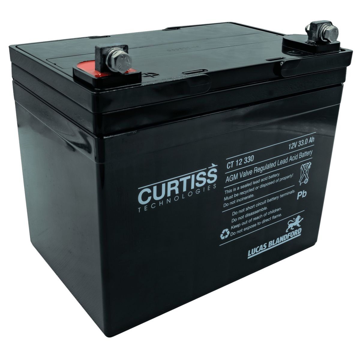 GENERICO - Batería Curtiss CT12330 12V 33Ah AGM Ciclo Profundo