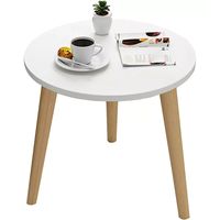 Mesa de centro minimalista Redonda Blanca 50 cm Estilo Nórdico