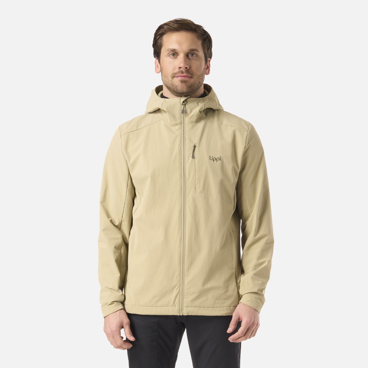 LIPPI - Chaqueta Hombre Wind-Trek Softshell Jacket Verde Oliva Lippi