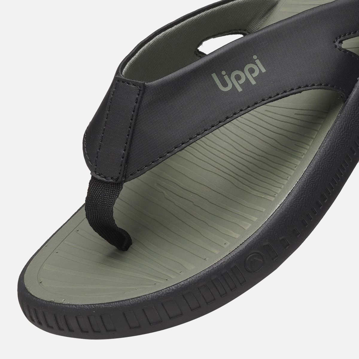 LIPPI - Sandalia Hombre Take Go Negro / Verde Lippi