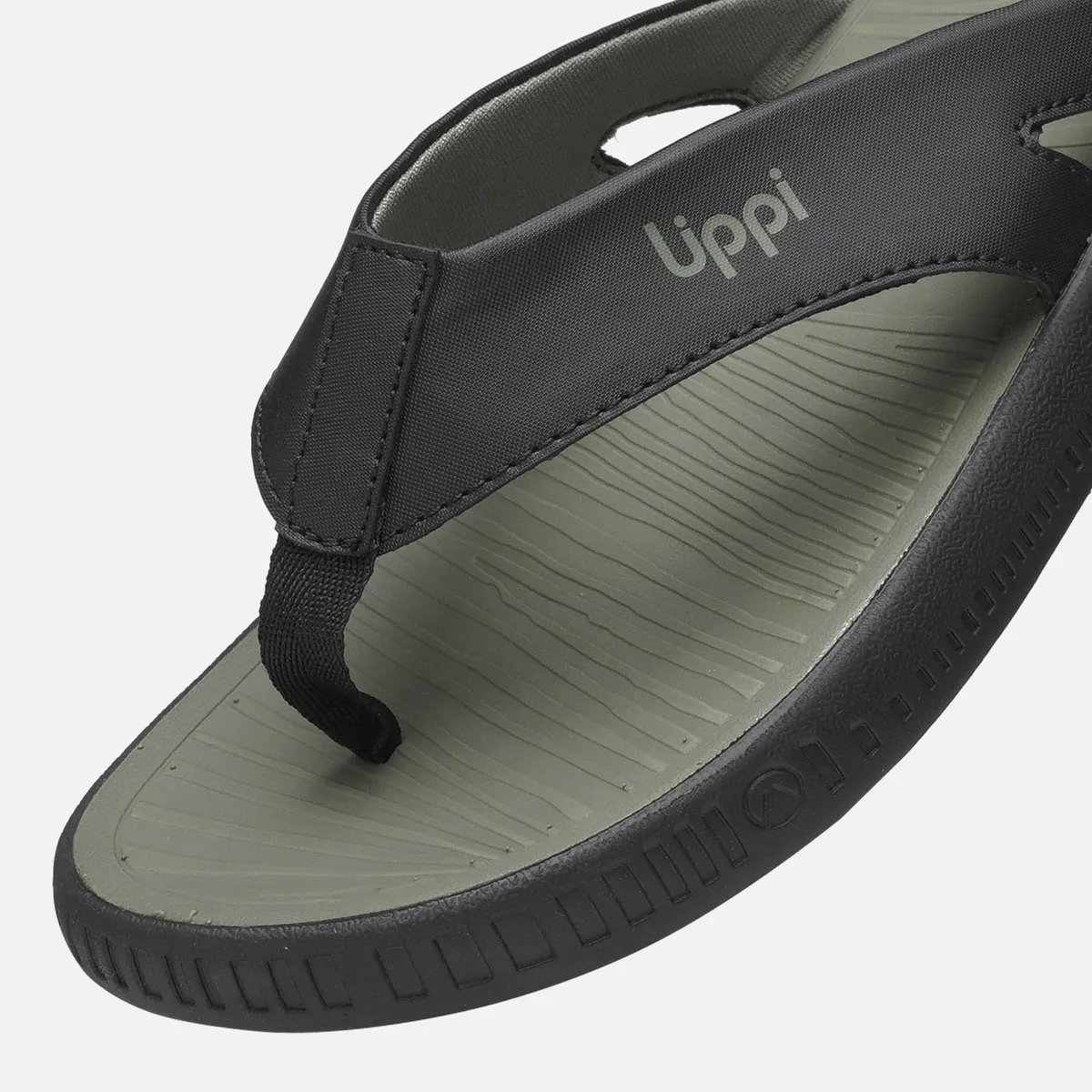 LIPPI - Sandalia Hombre Take Go Negro / Verde Lippi