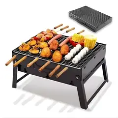 BELIDASHOP - Asador Plegable Portátil Con Rejilla Desmontable Camping