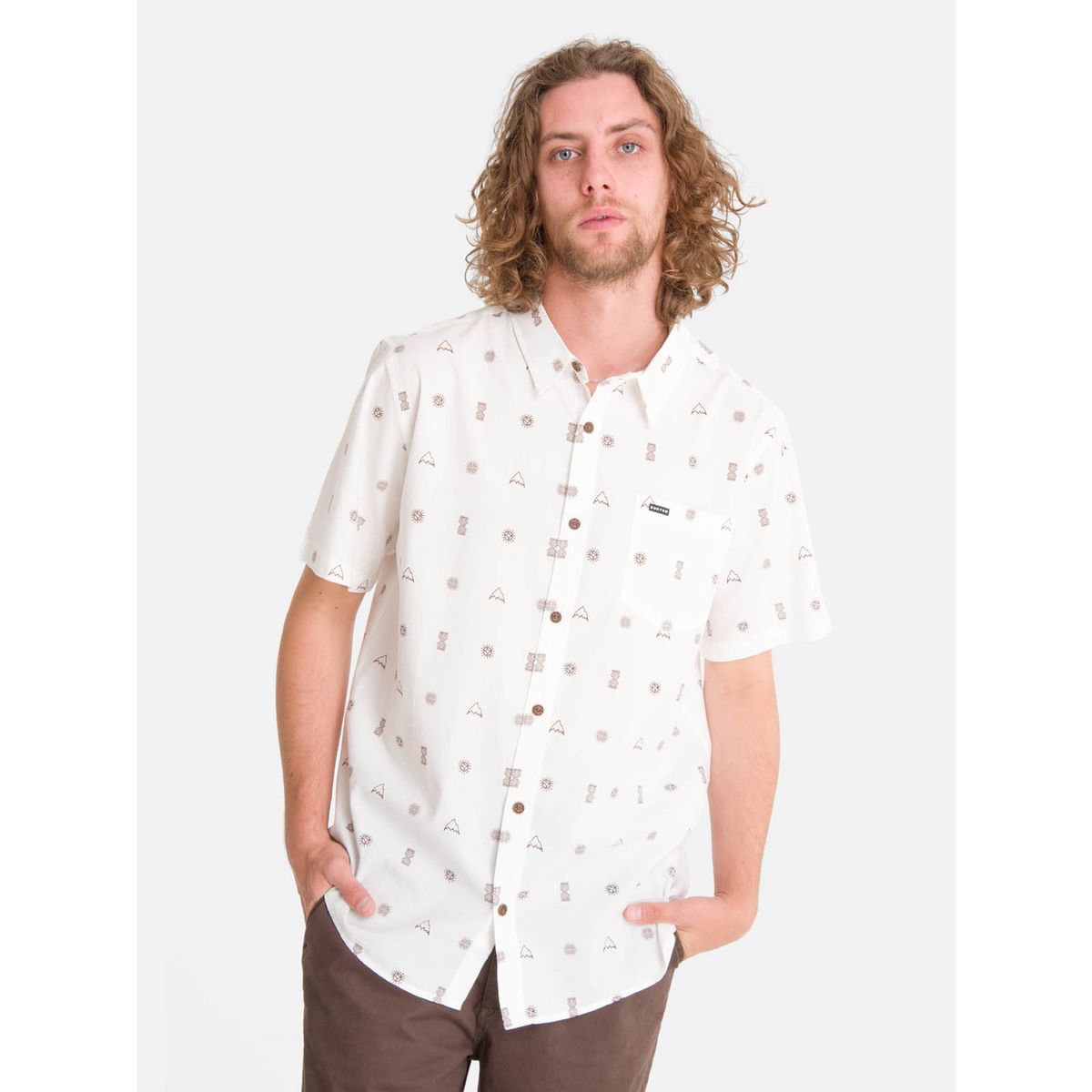 BURTON - Camisa mc Hombre Valley Blanco BURTON
