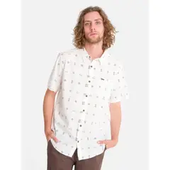 BURTON - Camisa mc Hombre Valley Blanco