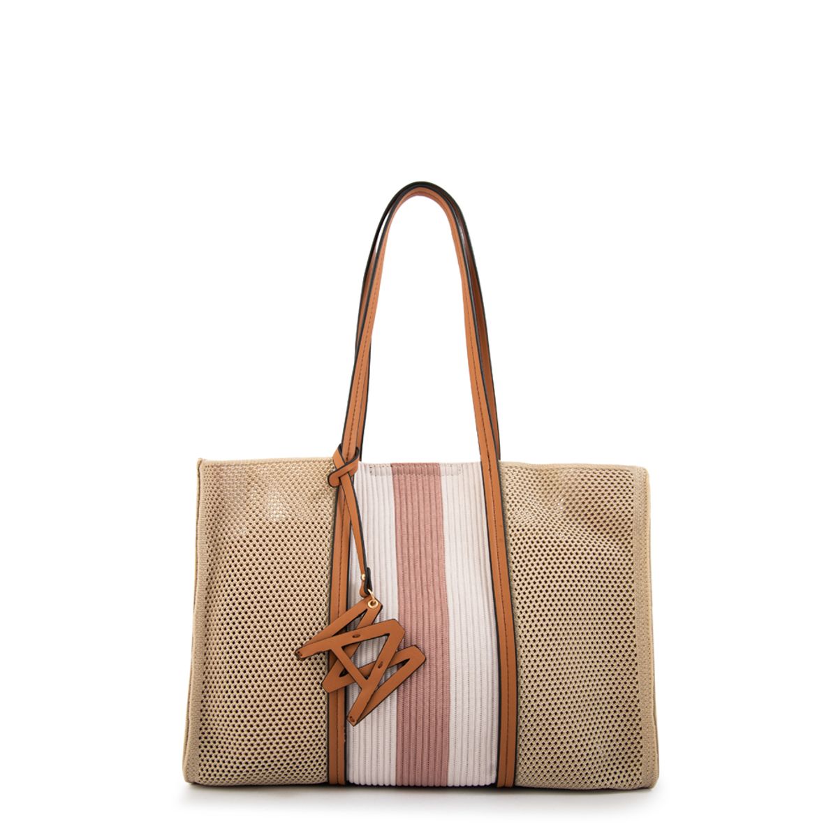 AMPHORA - Bolso playa giuliana mediana beige