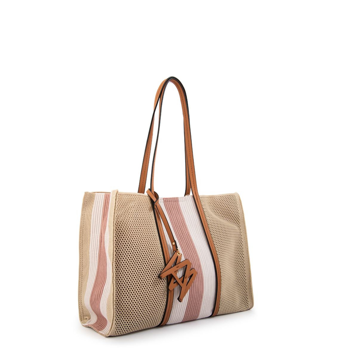 AMPHORA - Bolso playa giuliana mediana beige