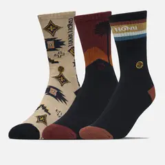 HAKA HONU - Calcetines Hombre Las Tres Puntas Pack Largo Multicolor