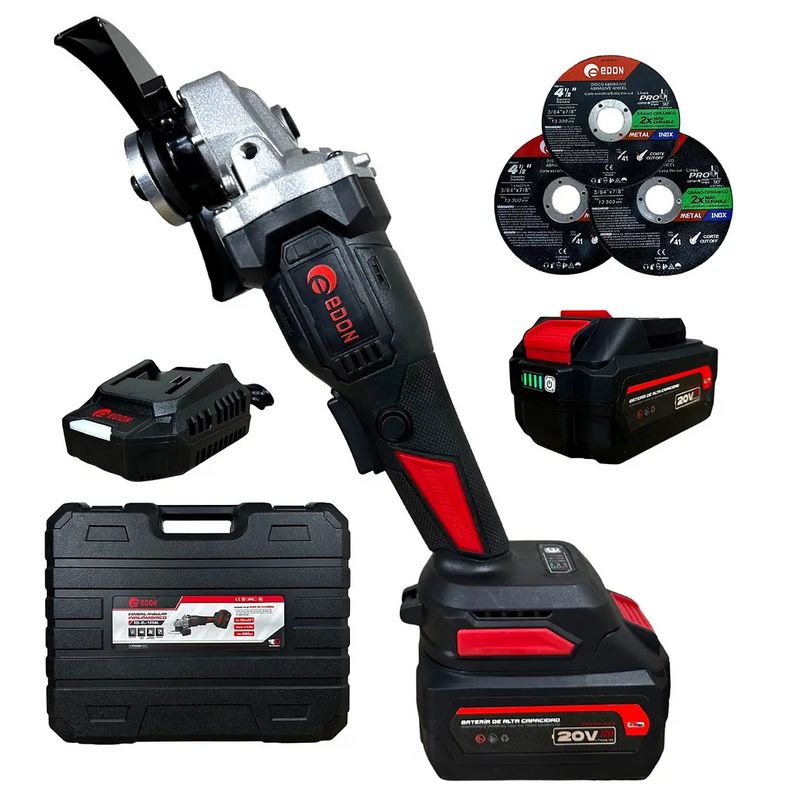 GENERICO - Esmeril 4 1/2" 20 V + 2 Baterías 4AH + Cargador