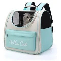 GENERICO - Mochila Transportador para Mascotas Gatos Verde