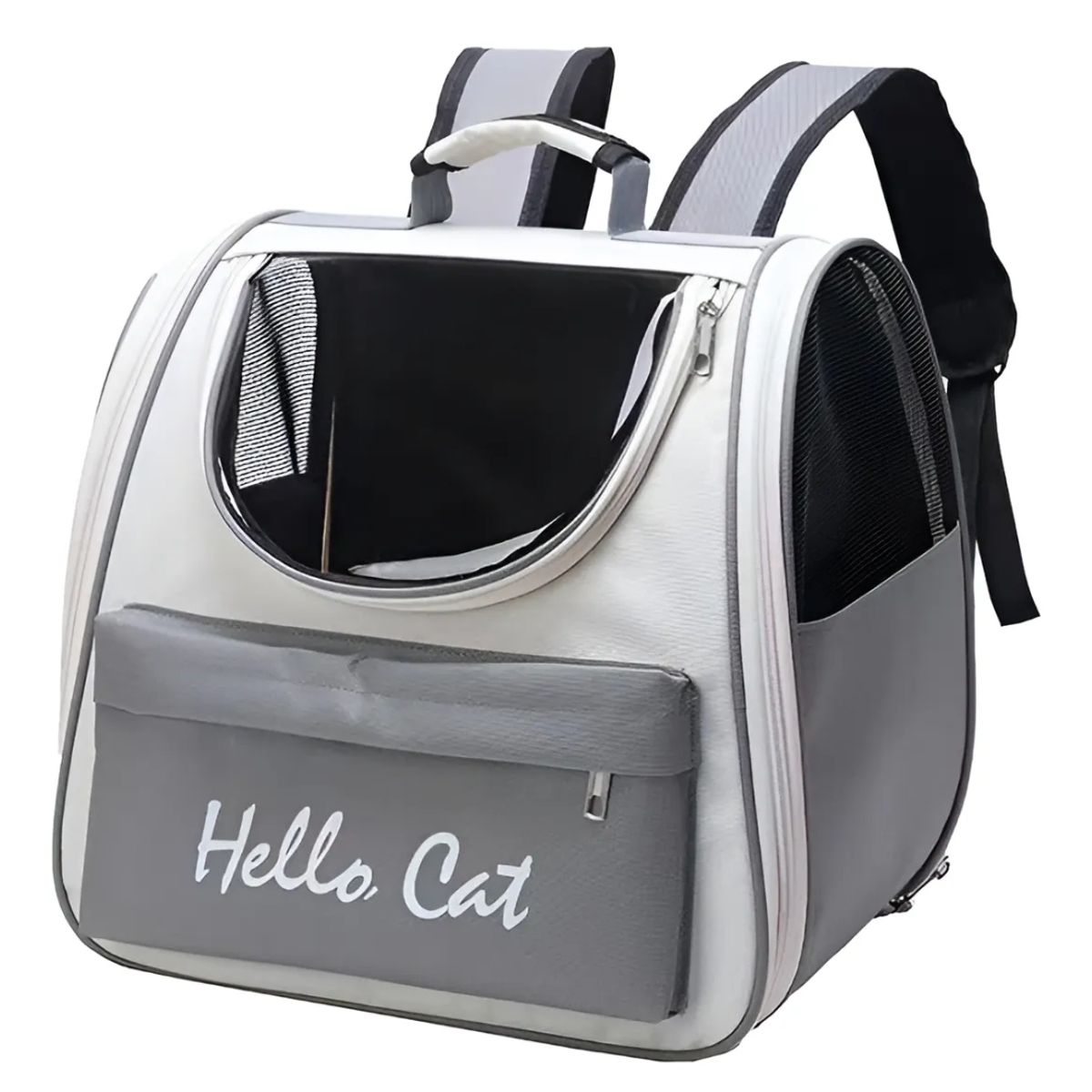 GENERICO - Mochila Transportador para Mascotas Gatos Gris