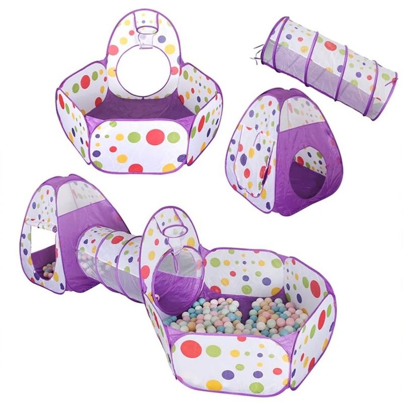 GENERICO - Carpa Piscina De Pelotas Con Tunel Castillo Niños Plegable