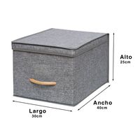 Caja de Almacenamiento de Lino Grande