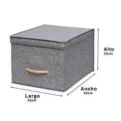 GENERICO - Caja de Almacenamiento de Lino Grande