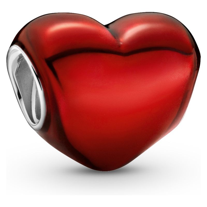 PANDORA - Charm Corazón Rojo Metálico Mujer Pandora