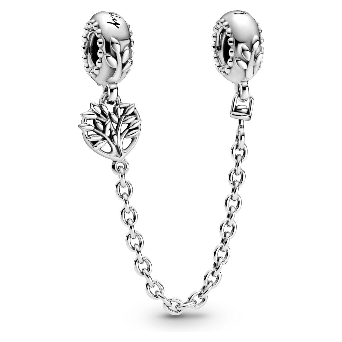 PANDORA - Charm Cadena de Seguridad Arbol Familiar Plata 925 Pandora