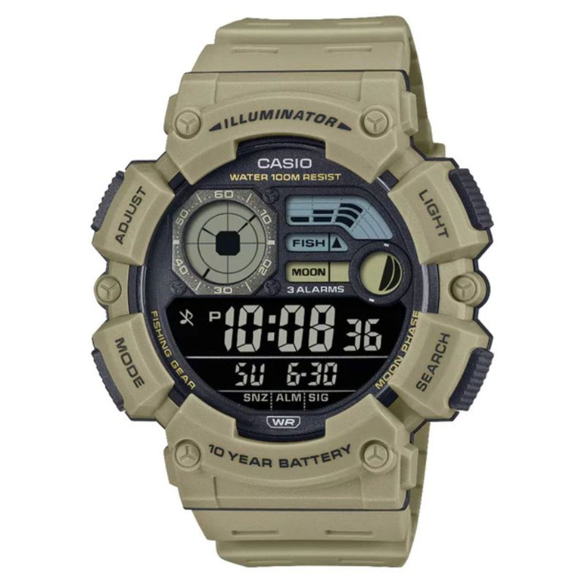 CASIO - Reloj Casio Hombre Vintage Fishing Gear WS-1500H-5BV