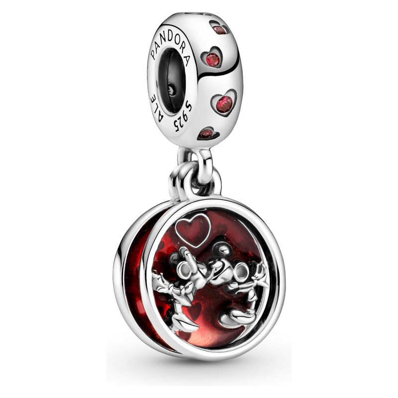 PANDORA - Charm Colgante Amor Y Besos De Mickey Mouse & Minnie Mouse De Disney Mujer Pandora