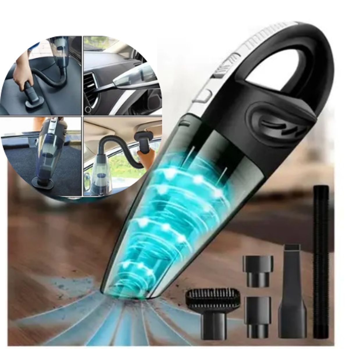 MOVI - Aspiradora Inalámbrica Auto y casa con accesorios