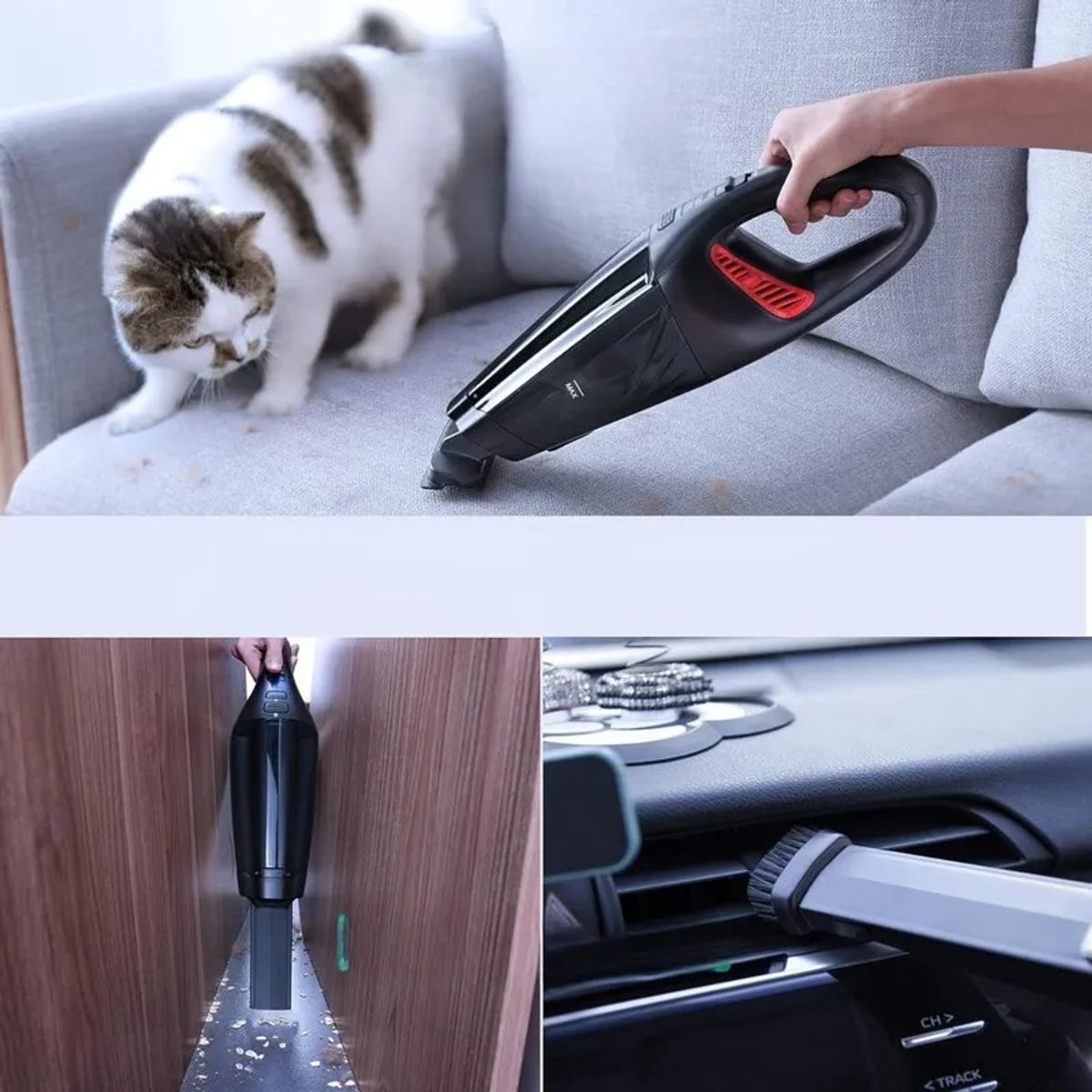 MOVI - Aspiradora Inalámbrica Auto y casa con accesorios