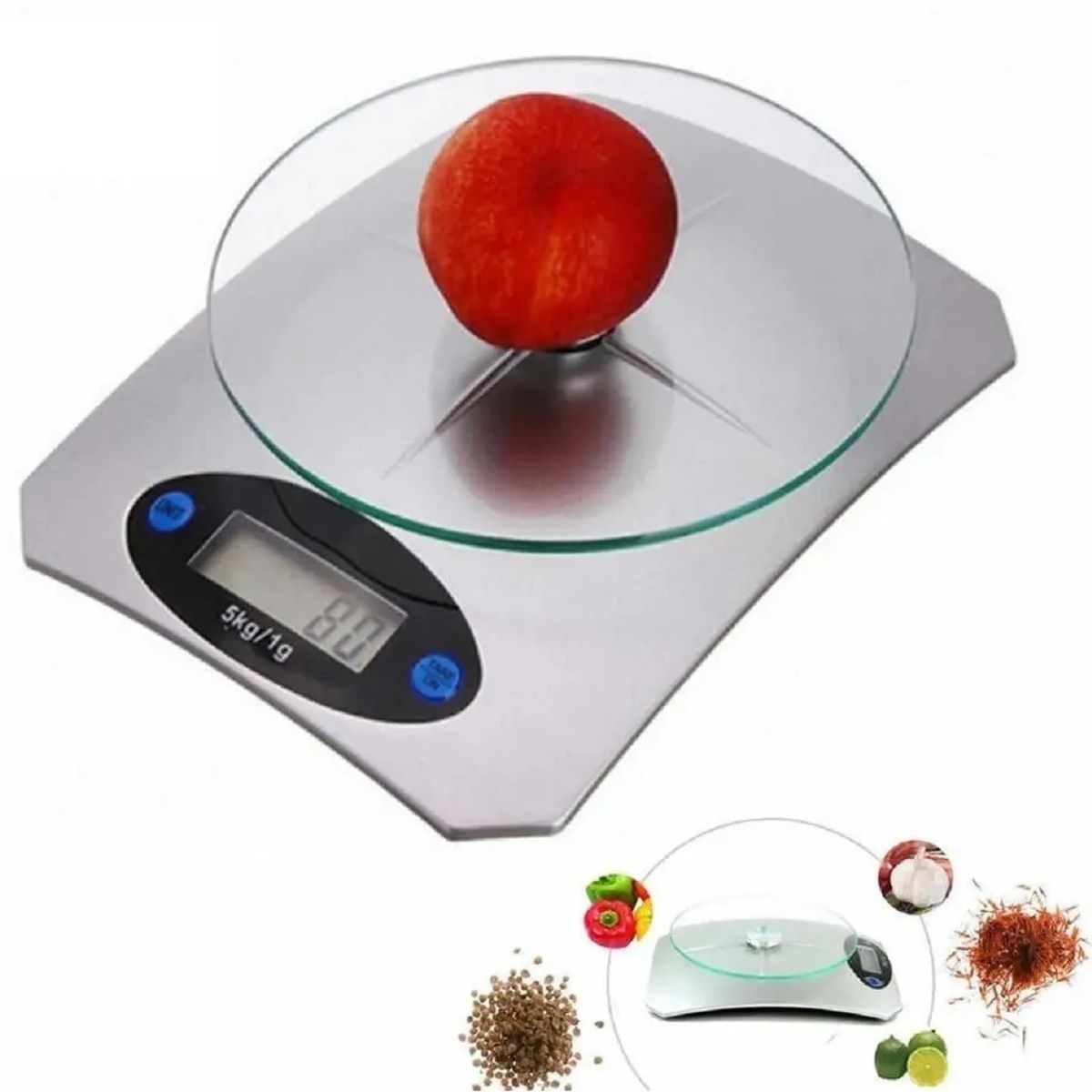 IMPERIAL - Pesa De Cocina Balanza Electrónica Digital 5 Kilos