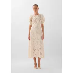 SCALPERS - VESTIDO BORDADO MANGA ABULLONADA
