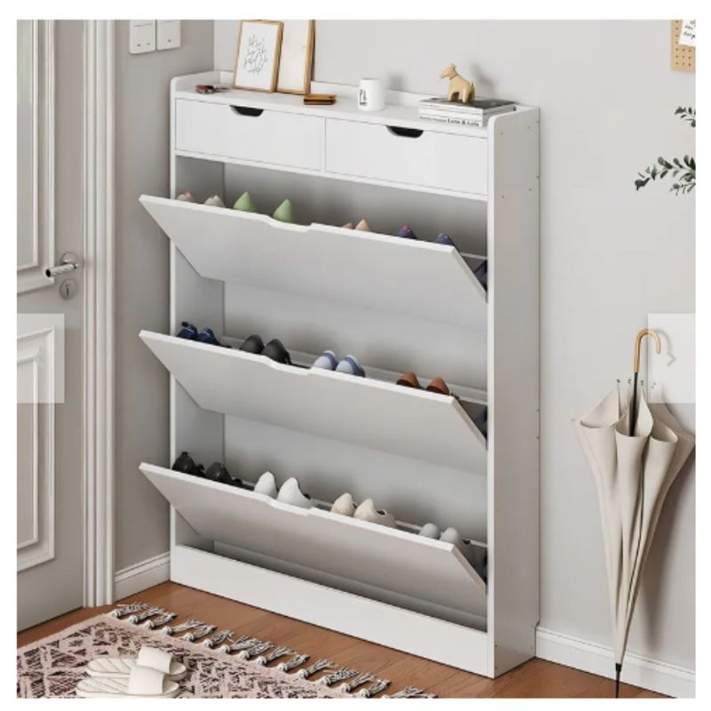 ANGELES DEL HOGAR - Zapatero Organizador con 3 Puertas y 2 Cajones