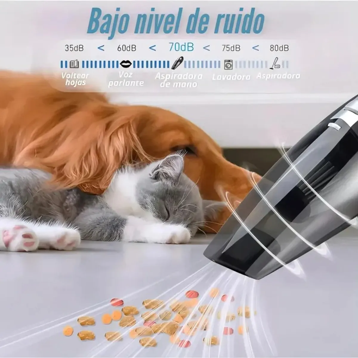 MOVI - Aspiradora silenciosa e  Inalámbrica Auto y casa