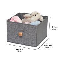 Caja Cubo Organizador Plegable Tela Closet Ropa