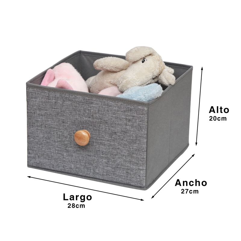 GENERICO - Caja Cubo Organizador Plegable Tela Closet Ropa