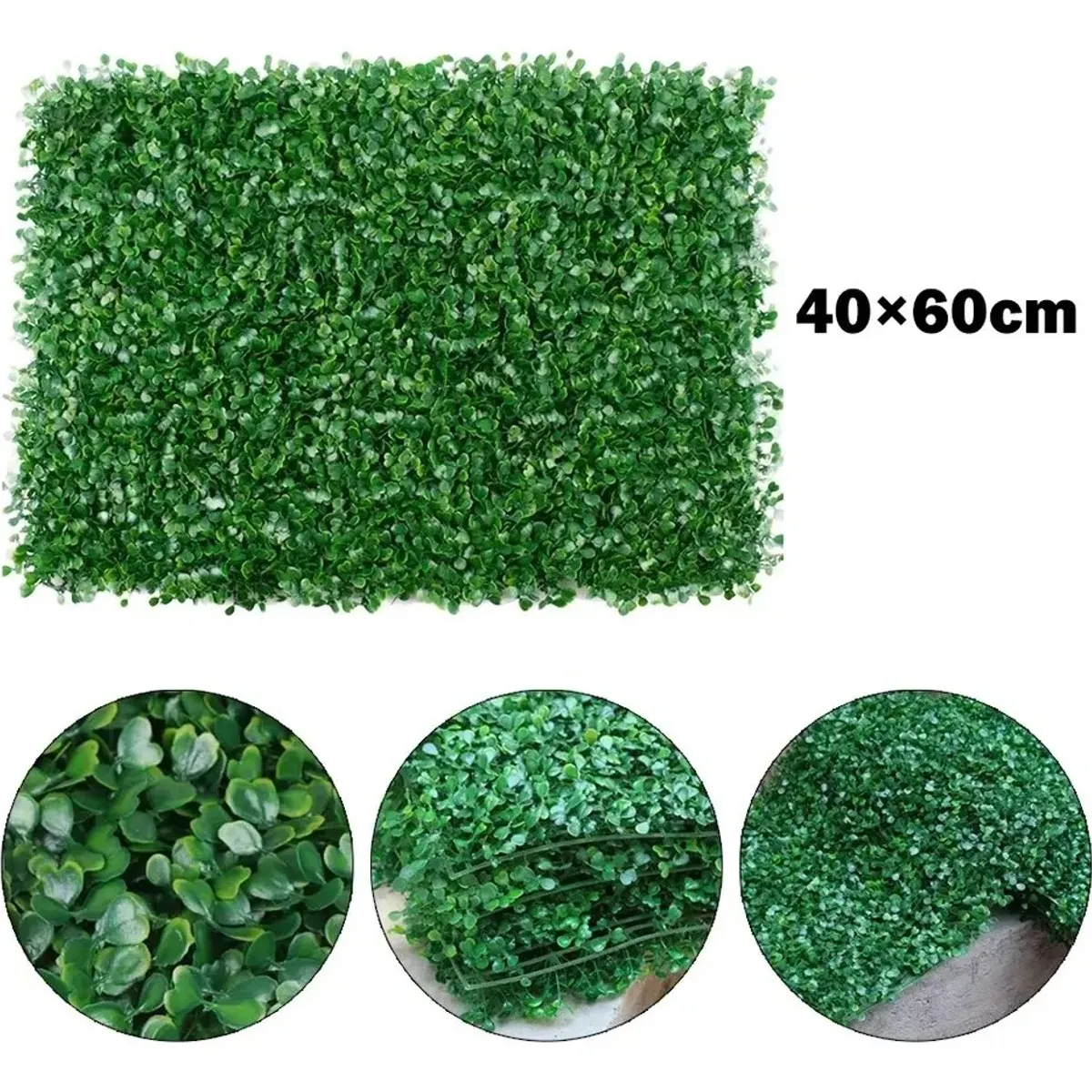 GENERICO - 12 Mallas Trébol Artificial 60x40 Decora Pared, Piso, Jardín Verde
