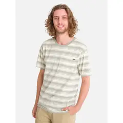 BURTON - Polera mc Hombre Stripe Gris