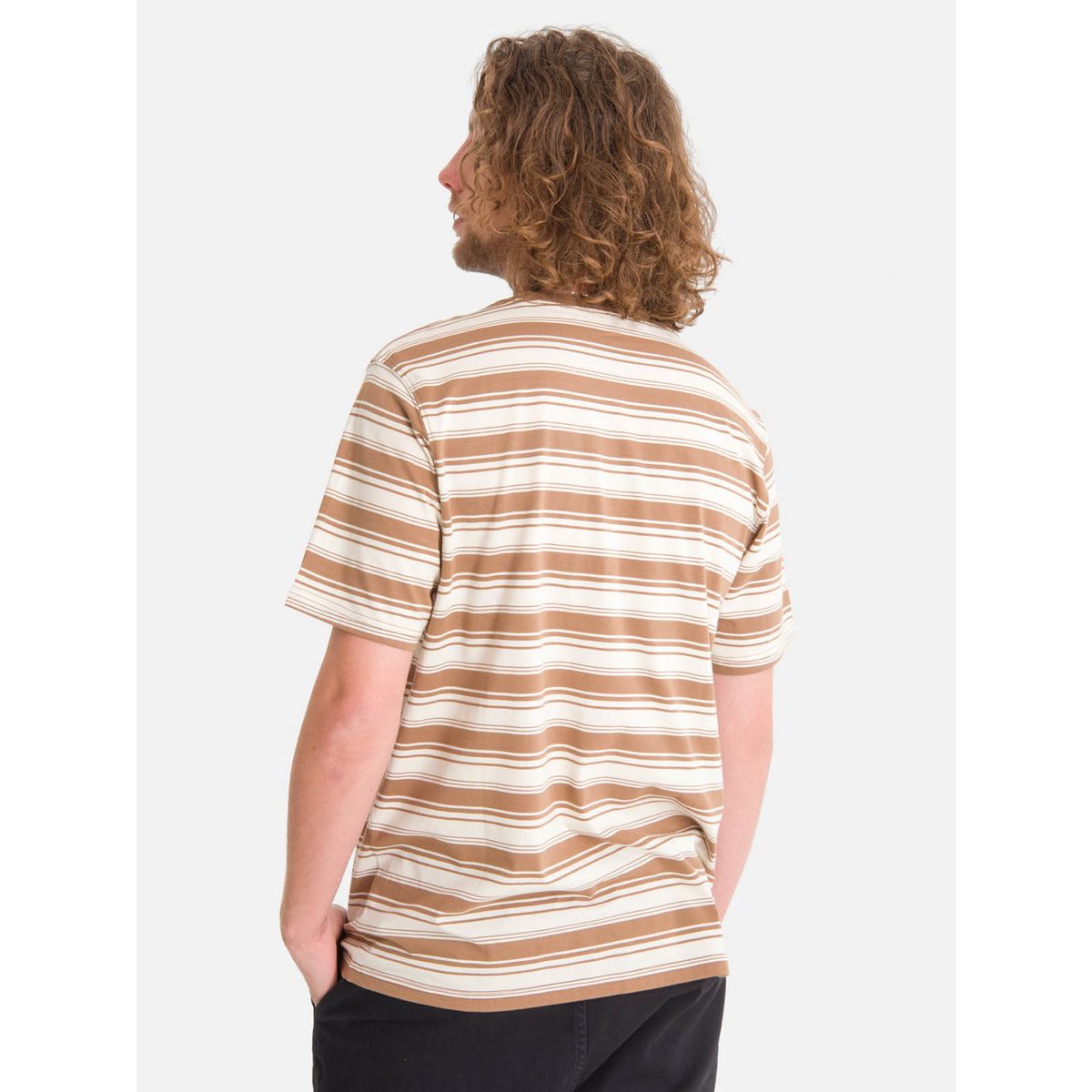 BURTON - Polera mc Hombre Stripe Café BURTON
