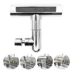 BELIDASHOP - Grifo Adaptador Extensor Cocina 360° Con 4 Modos De Chorro Plateado Brillante