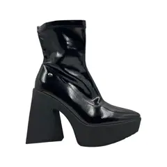 HERIEL - Botín Negro Plataforma Charol