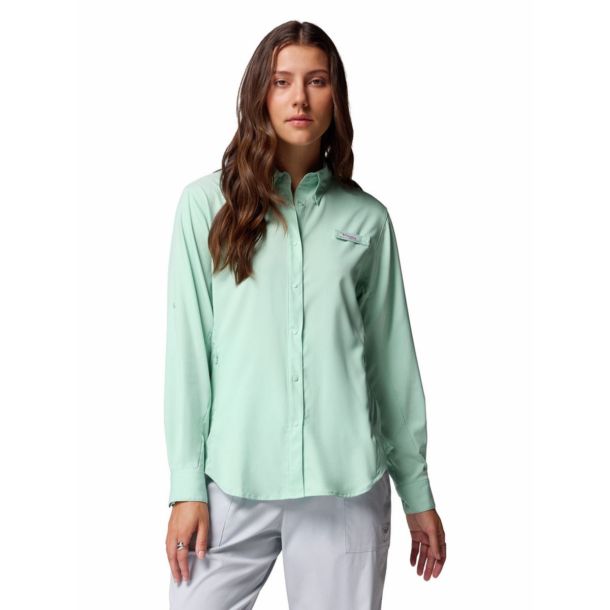 COLUMBIA - Blusa Manga Larga Mujer Tamiami II Celeste COLUMBIA