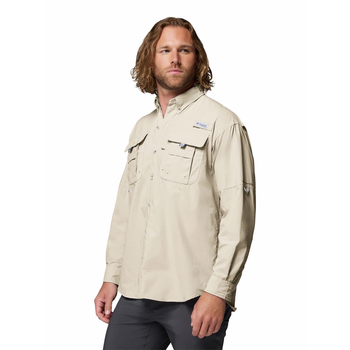 COLUMBIA - Camisa Manga Larga Hombre Bahama II Beige COLUMBIA