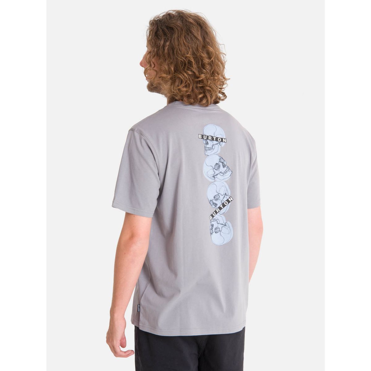 BURTON - Polera mc Hombre Skull tee Gris BURTON