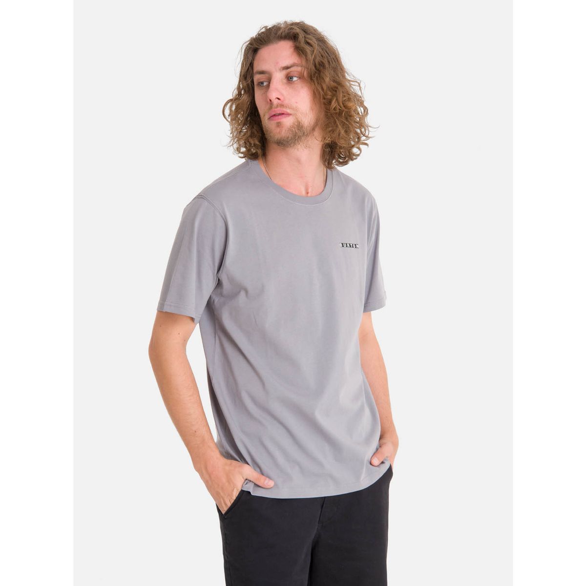 BURTON - Polera mc Hombre Skull tee Gris BURTON