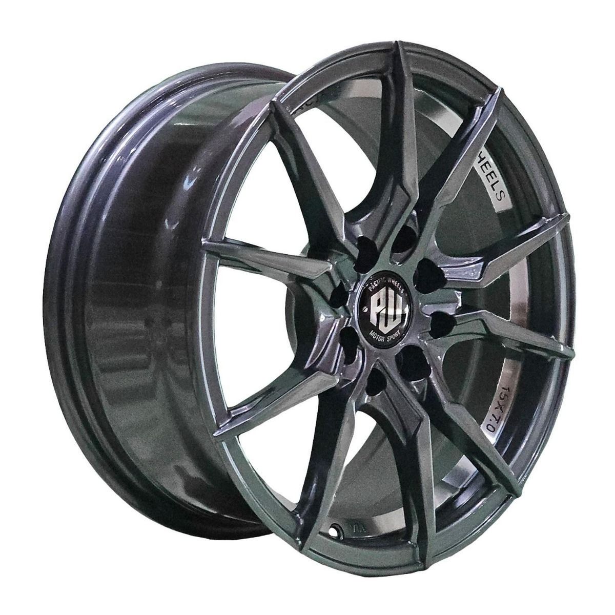 GENERICO - Set 4 Llanta 14x5.5 4x100/4x114 Et35 G-uc-m V-neno C/logo