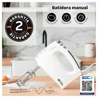 Batidora De Mano Turbo 5 Velocidades Blanco 60 Hz 250W Certificada SEC