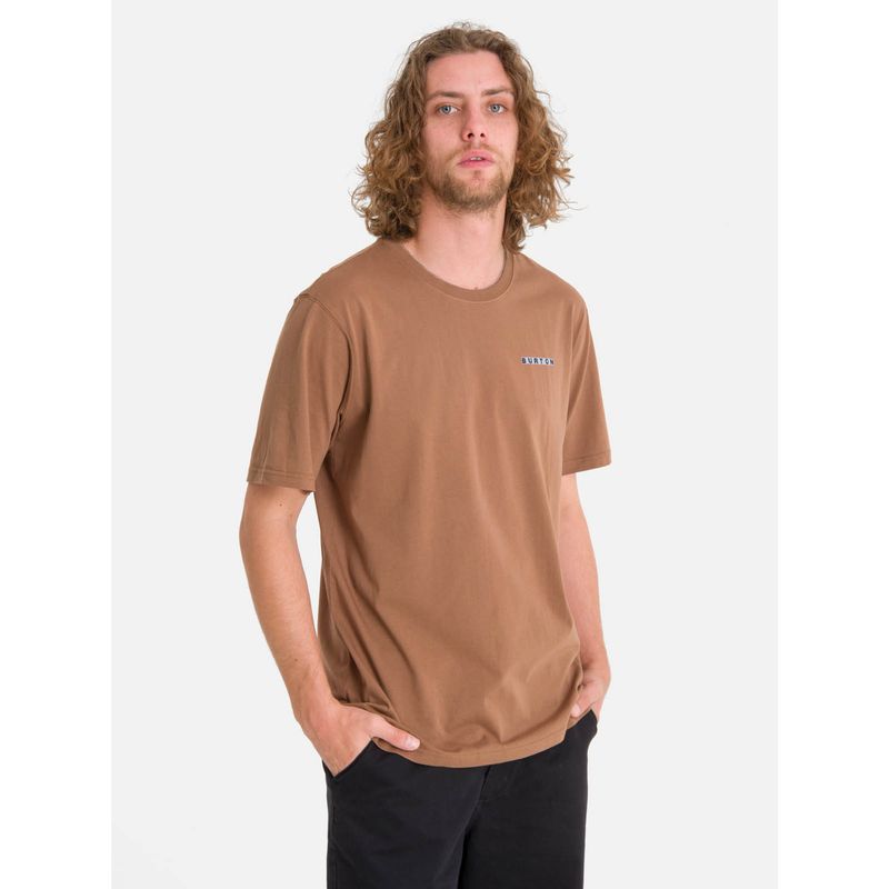 BURTON - Polera mc Hombre Skull tee Café BURTON