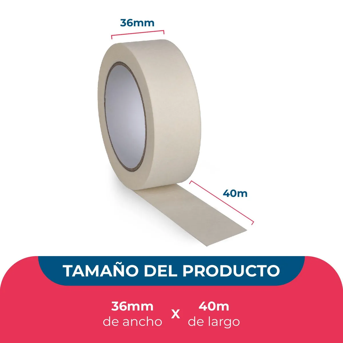 Cinta Papel Masking Tape 36mm*40m - Pack Mayorista - 4 uds, marca GENERICO - Foto 2