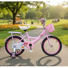 GENERICO - Bicicleta Infantil con Ruedas de Seguridad Aro 16 Rosado E