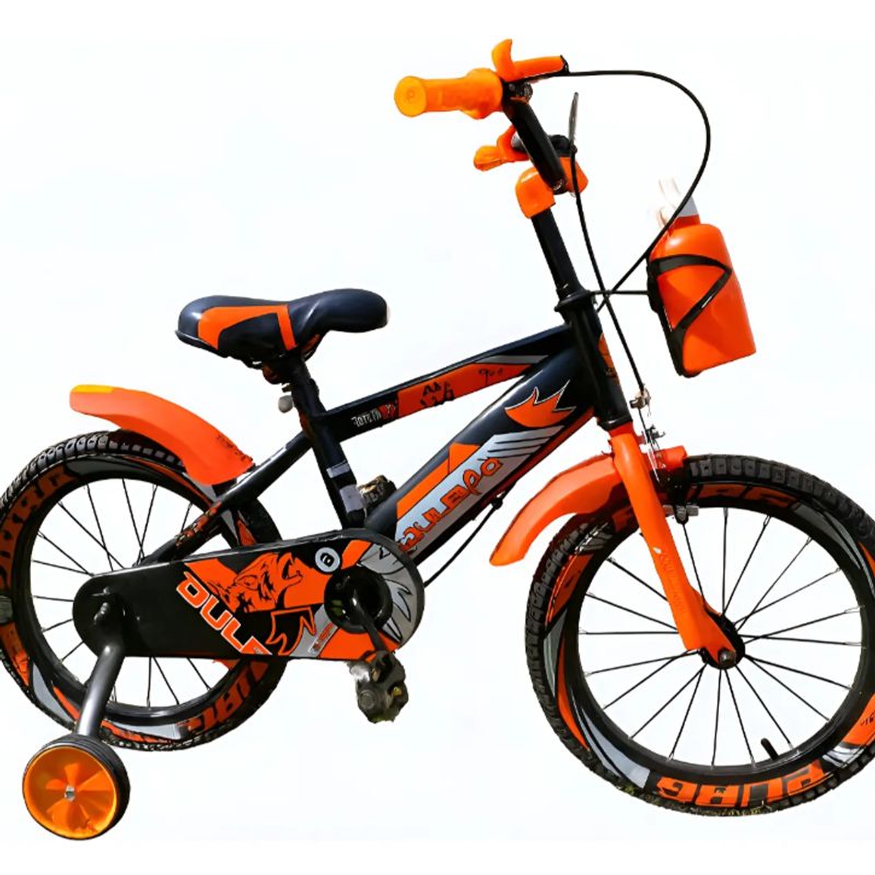 GENERICO - Bicicleta Infantil con Ruedas de Seguridad Aro 16 Naranja E