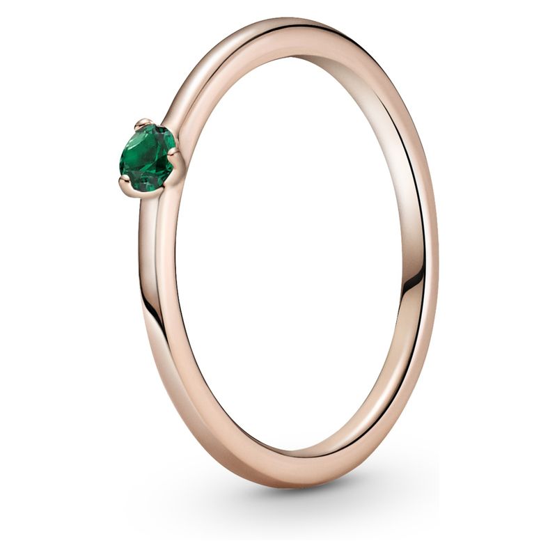 PANDORA - Anillo Solitario Verde Mujer Pandora